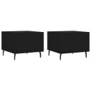  Salongbord 2 stk svart 50x50x40 cm konstruert tre 8720845428921