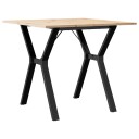 Spisebord Y-ramme 80x80x75 cm heltre furu og støpejern 3282717