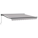  Innvendbar Markise Lysegrå 300x250 cm Polyester