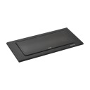 EVOline BackFlip 2 X Stikkontakt 1 X USB-C Matt Svart Glass
