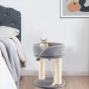 Cwy Cat Tree Cat Skrapestolpe Med Mykt Sete Sisal Tårn For Katter Grå