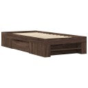  Sengeramme uten madrass brun eik 75x190 cm konstruert tre 8721102855375