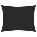  Solseil 160 g/m² rektangulær svart 6x8 m HDPE 311745