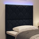  LED Hodegjerde Diamantblokker Design Svart 100 cm Stoff