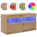  TV Veggskap Artisan Eik 80 x 30 x 40 cm Konstruert tre
