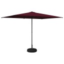 vidaXL Hageparasol med base Rektangulær 2 x 3 m Polyester Bordeaux Rød