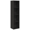  Bokhylle svart eik 36x30x143 cm konstruert tre