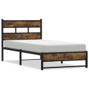  Sengeramme i metall uten madrass røkt eik 100x190 cm 8721158378019