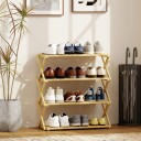4 etasjes skohylle i bambus – Plass til 12 par naturlig finish