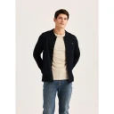 Morris Merino Shirt Cardigan   NAVY   L