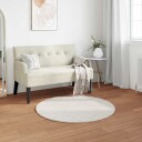  Kunstpels Kanin Teppe Olite Krem Ø 120 cm Polyester