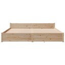  Sengeramme med madrass 200x200 cm heltre furu 3301696