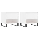  Salongbord 2 stk høyglans hvit 50x46x50 cm konstruert tre 8721012112407
