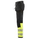 Blåkläder 199316429933D104 Synlighetsbukse 4-veisstretch, svart/varselgul Str. D104, Klær