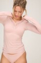 Hunkemöller super soft Bluse med V hals og Cashmere Rosa