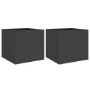 vidaXL Plantekasser 2 stk svart 32x30x29 cm stål
