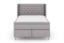 Select No 5 Komplett Sengepakke 140x200 Fast Lateks Lysegrå/V formede Metallben