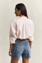 GANT Rel Striped Linen Ls Shirt   Pink   42