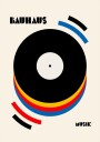 Bauhaus Musik Retro Illustration Poster Plakat / 40x50cm