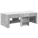  Barnas Høye Sengramme 2 pcs Betonggrå 90 x 200 cm