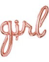 PartyDeco Folieballong Girl Roségull - 1-pakning