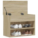 vidaXL Skobenk sonoma eik 60x30x45 cm sponplater