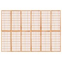 vidaXL Sammenleggbar romdeler 6 paneler japansk stil 240x170 cm svart