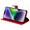 Trolsk Lommebokdeksel med Glidelås og Stativfunksjon (iPhone 15) Brun