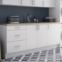 Linn Bad Underskap 2 Dører for Vaskerom Hvit Matt / 80cm