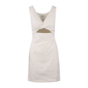 Other Brand Nikoline Dress Light Sand S Cut out linen dress