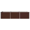 vidaXL Hevet Hagebed Brun 240 x 80 x 55 cm kaldvalset stål