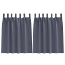  Gardiner med gardiner 2 pcs Antrasitt 140x140cm Polyester