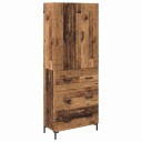  Høyskap Veggmontert Gamle tre 69,5 x 34 x 180 cm Konstruert tre