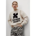 The New Society, Dame, Gensere & Hettegensere, Beige, XS,