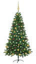 vidaXL Kunstig juletre med LED og kulesett 150 cm grønn