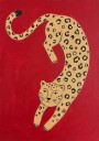 Leopard Folk Art Plakat Plakat / 21x30cm