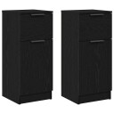  Skap med skuff 2 pcs Svart eik 30 x 30 x 70 cm Konstruert tre