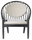 FDB Møbler J166 Jørna Lenestol - Sort/Beige   Unoliving