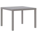 Hagebord Lys Grå 100x100x73 cm Poly Rattan