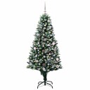  Kunstig juletre med 150 LED grønn 150 cm PVC og Stål og Plast