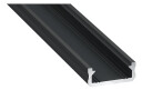 ELITECH ALU PROFIL SORT 200X6,3X16MM INKL LOKK - ENDELOKK OG 2 KLIPS