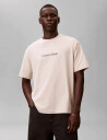 Calvin Klein Ss Rlxd Standard Logo Crewnk Tee Beige XL