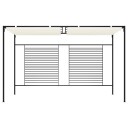 vidaXL Paviljong med uttrekkbart tak 3x4x2,3 m kremhvit 180 g/m²