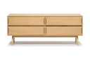 Jerup Kommode150x50 cm Massiv Eik   Brun
