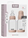 BIBS Slow Flow Glass Tåteflaske Silikon 2-Pakk 120 ml Blush