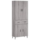 vidaXL Highboard grå sonoma 69,5x34x180 cm konstruert tre 8720845475895