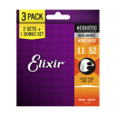 Elixir Nanoweb Custom Light Acou- 3P