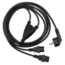 MICROCONNECT Power Y-Cord 1.8m Black IEC320
