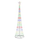  LED juletre med 290 LED Flerfarget 70 x 70 x 250 cm Metall
