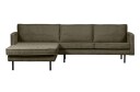 Bepurehome Rodeo Chaise Lounge Left Velvet bonsai